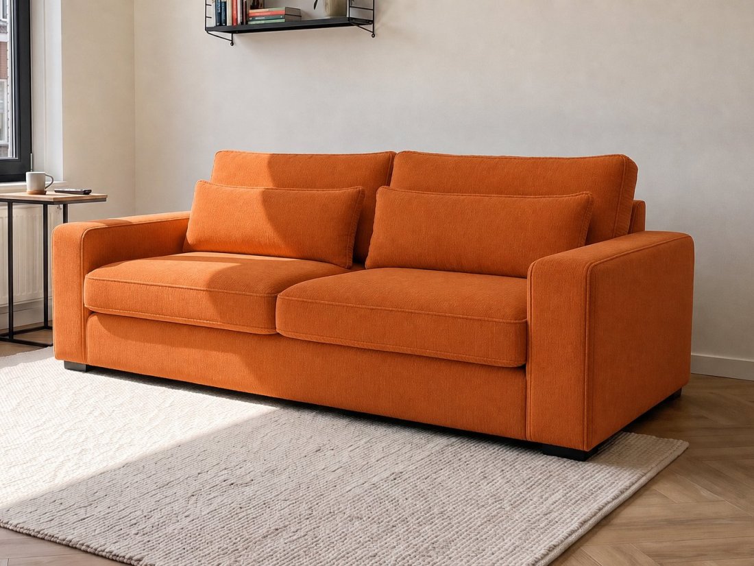 Ijsselstein 3-Zits in oranje – kleurimpressie – A-meubel