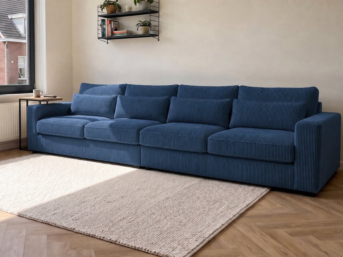 Ijsselstein 4-Zits in blauw – kleurimpressie – A-meubel