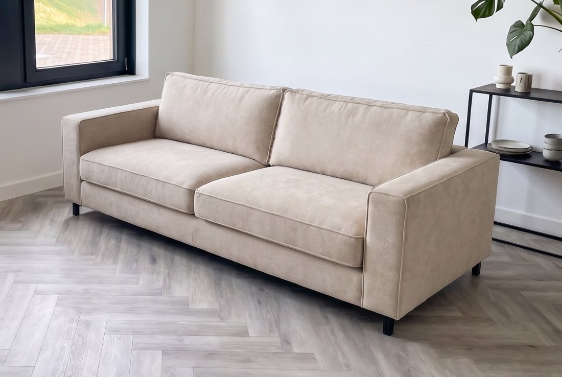 2-5 zits bank Ilpendam 2.5 Zits Bank in beige – A-meubel