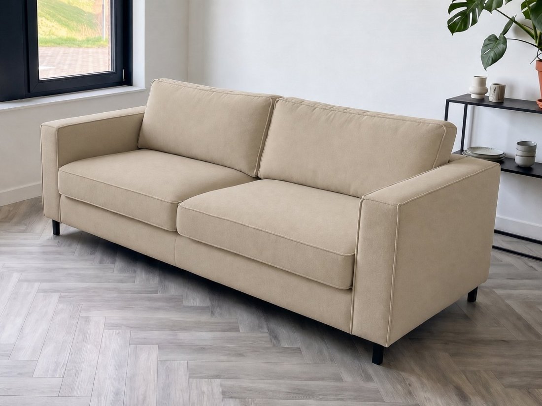 Ilpendam 3 Zits in beige – kleurimpressie – A-meubel