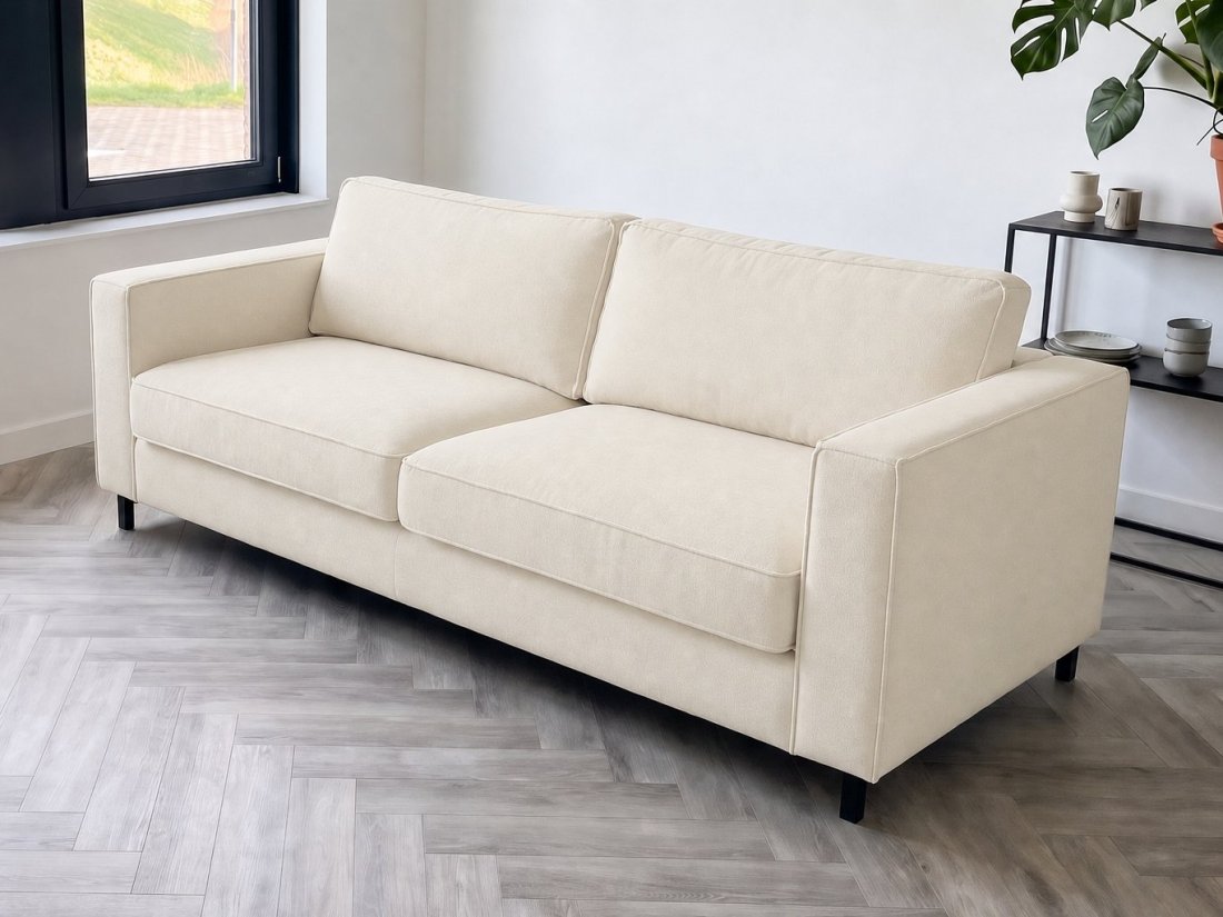 Ilpendam 3 Zits in creme – kleurimpressie – A-meubel