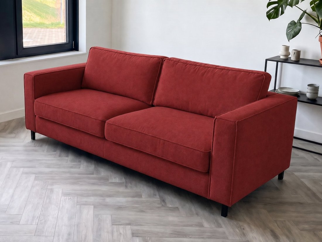 Ilpendam 3 Zits in rood – kleurimpressie – A-meubel