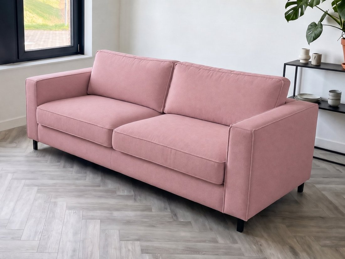 Ilpendam 3 Zits in roze – kleurimpressie – A-meubel