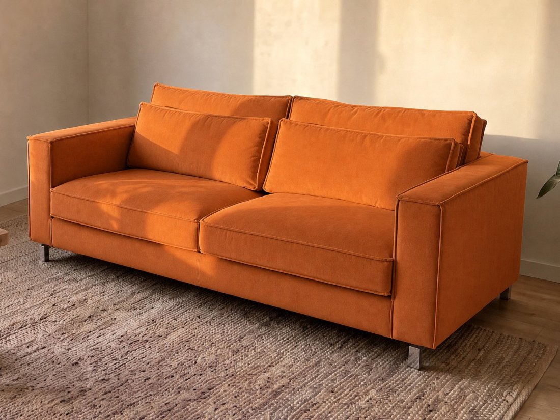 Indijk 2 Zits in oranje – kleurimpressie – A-meubel