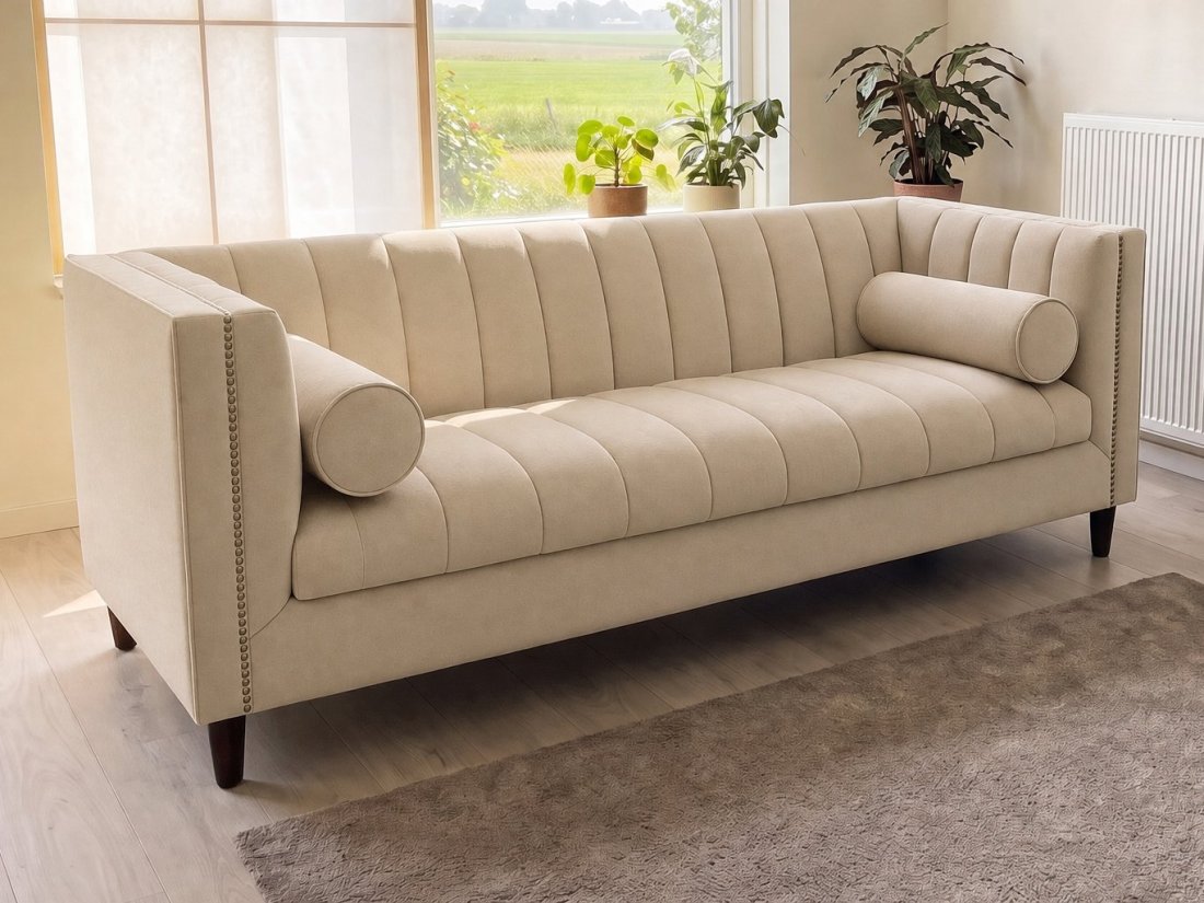 Joure 3-Zits in beige – kleurimpressie – A-meubel