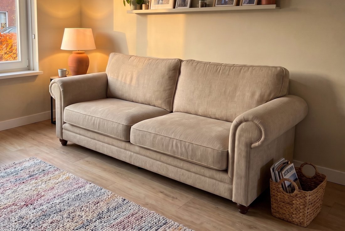 4 zits bank Kaatsheuvel 4 zits in beige – A-meubel