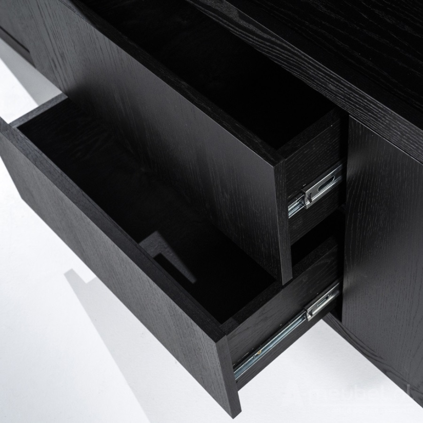 Kast Kabinet Helsinki - 200cm - Zwart - 95726 – foto 5 – A-meubel