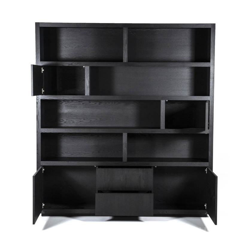 Kast Kabinet Helsinki - 200cm - Zwart - 95726 – foto 2 – A-meubel
