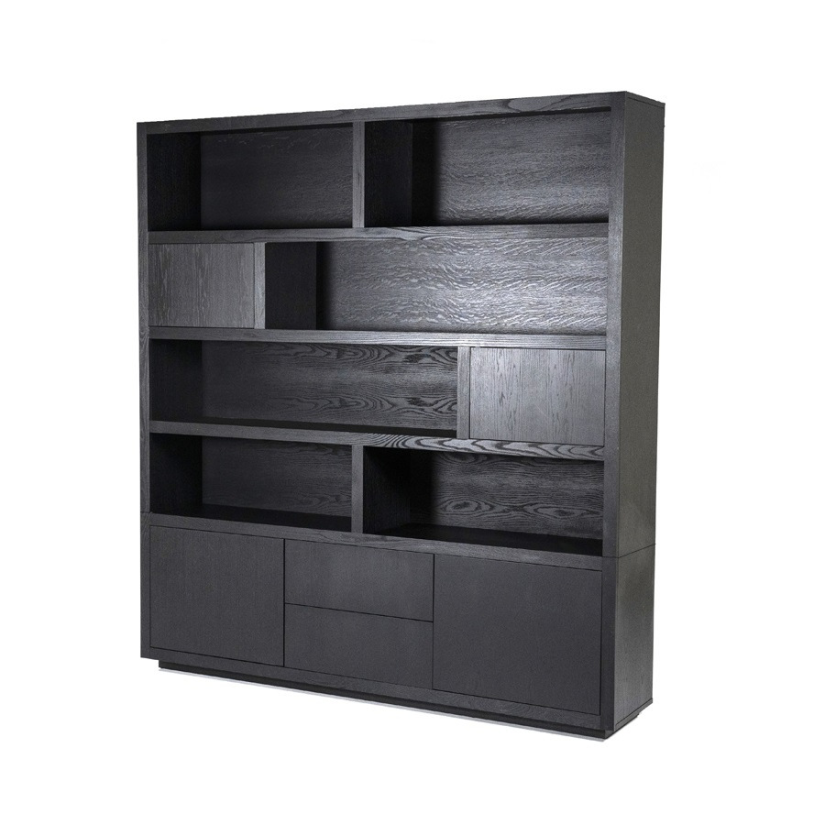 Kast Kabinet Helsinki - 200cm - Zwart - 95726 – foto 3 – A-meubel
