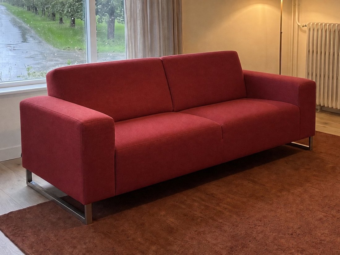 Kerkdriel 3 Zits in rood – kleurimpressie – A-meubel