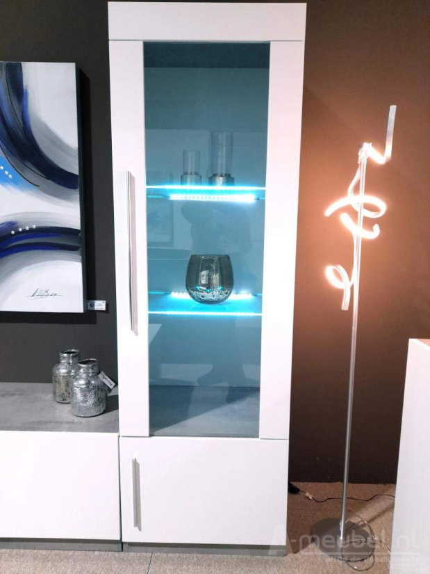 Kolomkast Glas Giethoorn Marmer Wit 58cm – A-meubel