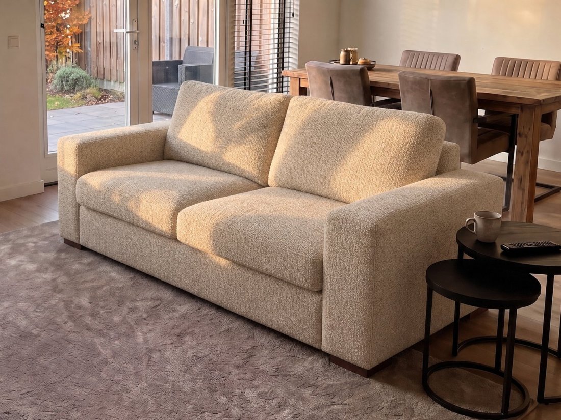 Leiden 2.5 Zits in beige – kleurimpressie – A-meubel