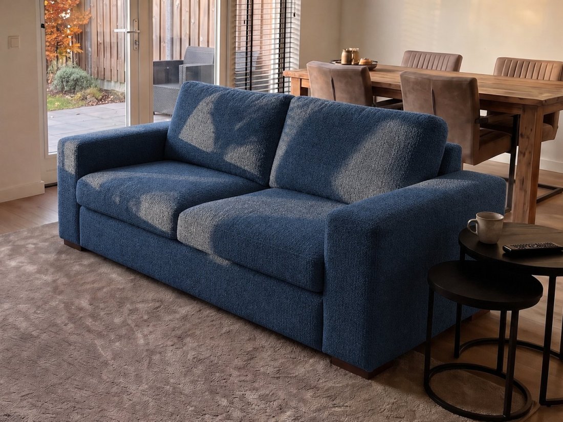 Leiden 2.5 Zits in blauw – kleurimpressie – A-meubel