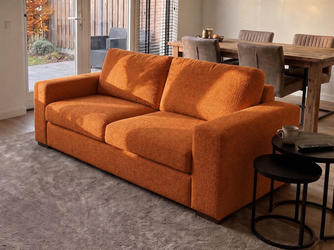 Leiden 2.5 Zits in oranje – kleurimpressie – A-meubel