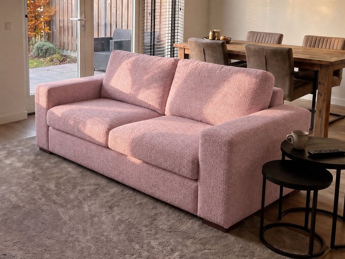 Leiden 2.5 Zits in roze – kleurimpressie – A-meubel