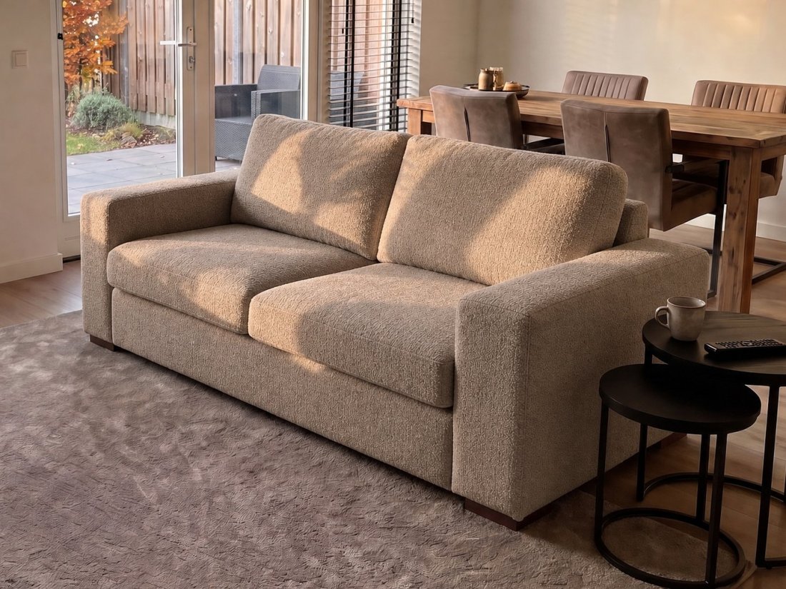 Leiden 2.5 Zits in taupe – kleurimpressie – A-meubel