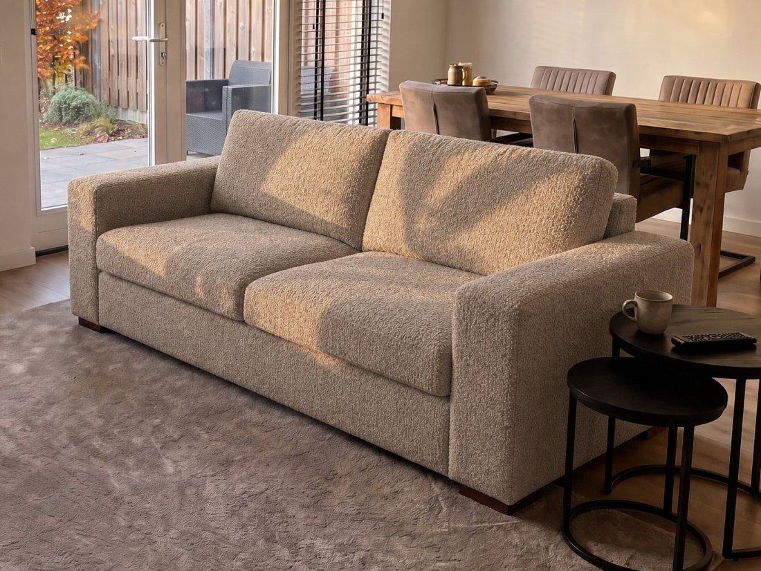 Leiden 2 Zits in taupe – kleurimpressie – A-meubel