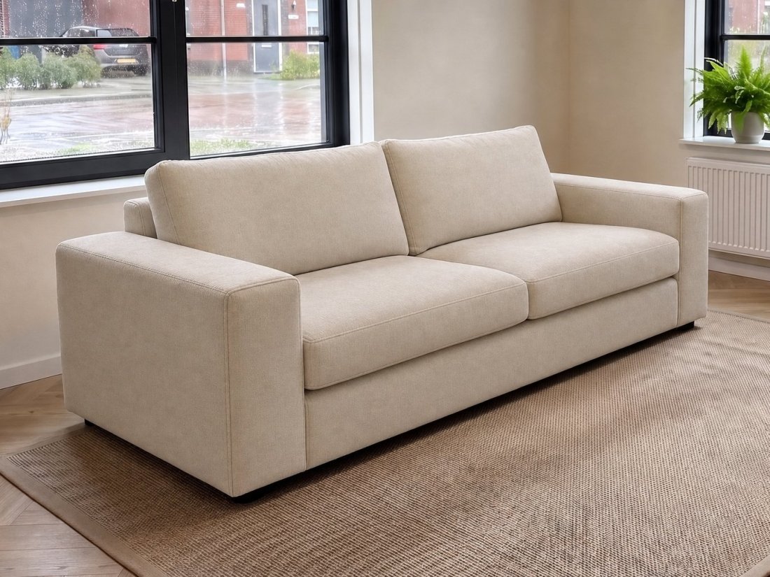 Lelystad 2.5 zits in beige – kleurimpressie – A-meubel