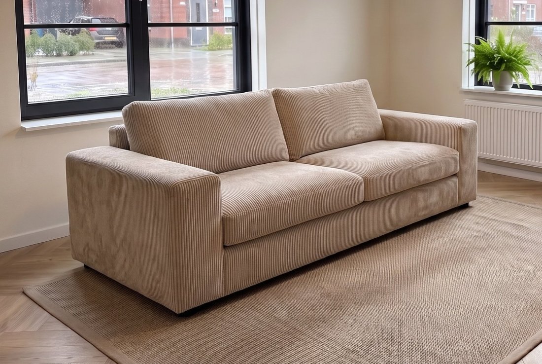 2-5 zits bank Lelystad 2.5 Zits Bank in beige – A-meubel