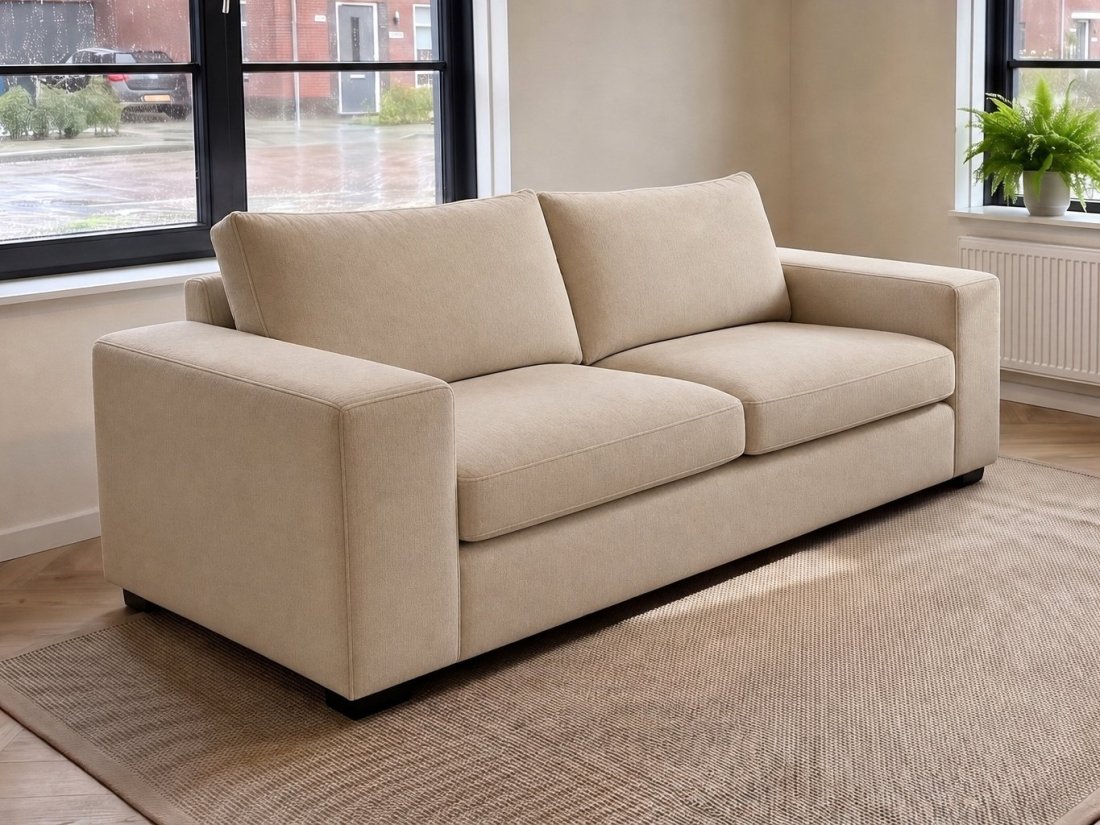 Lelystad 3 zits in beige – kleurimpressie – A-meubel