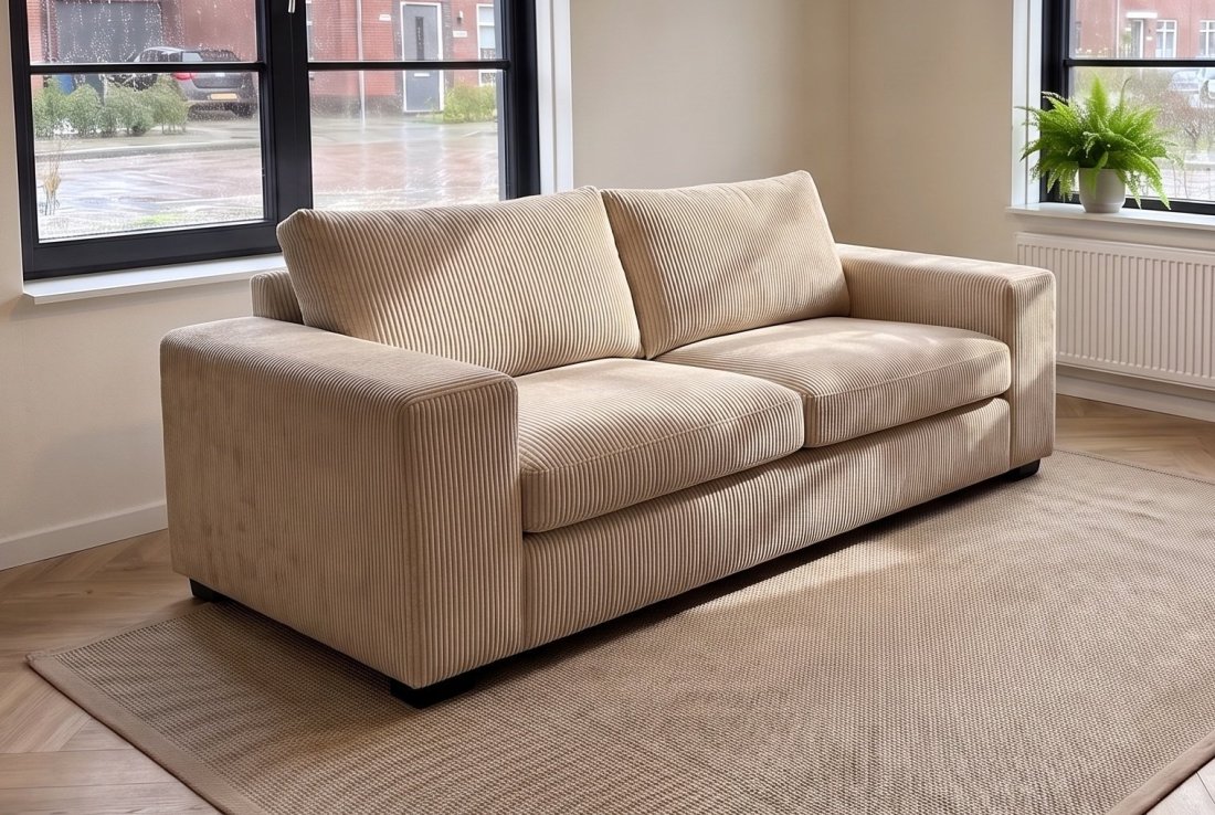 3 zits bank Lelystad 3 Zits Bank in beige – A-meubel