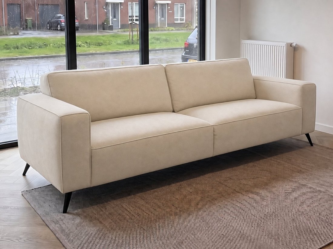 Lent 2.5 Zits Bank in beige – kleurimpressie – A-meubel