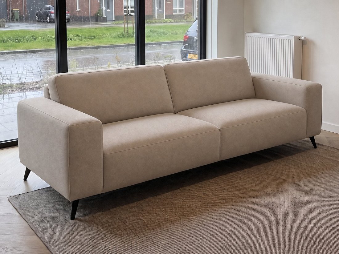 Lent 2 Zits Bank in taupe – kleurimpressie – A-meubel