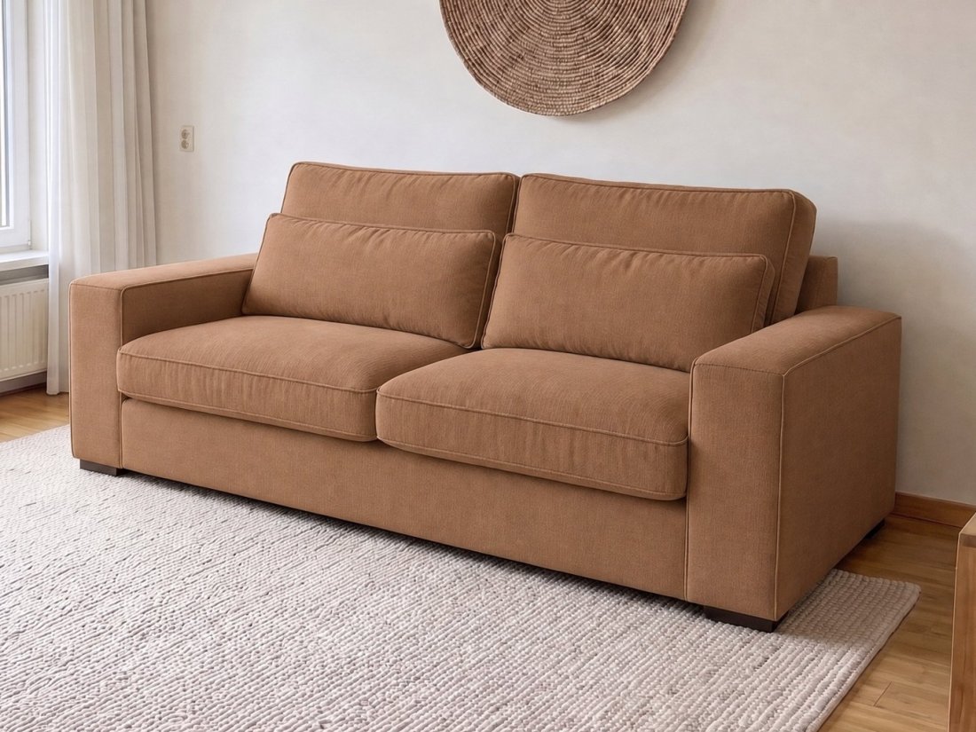 Leusden 2 Zits in cognac – kleurimpressie – A-meubel