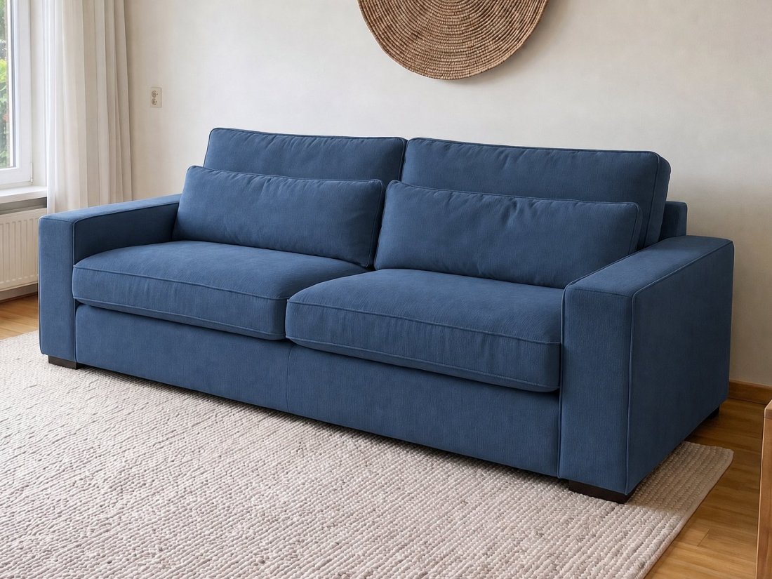 Leusden 3 Zits in blauw – kleurimpressie – A-meubel