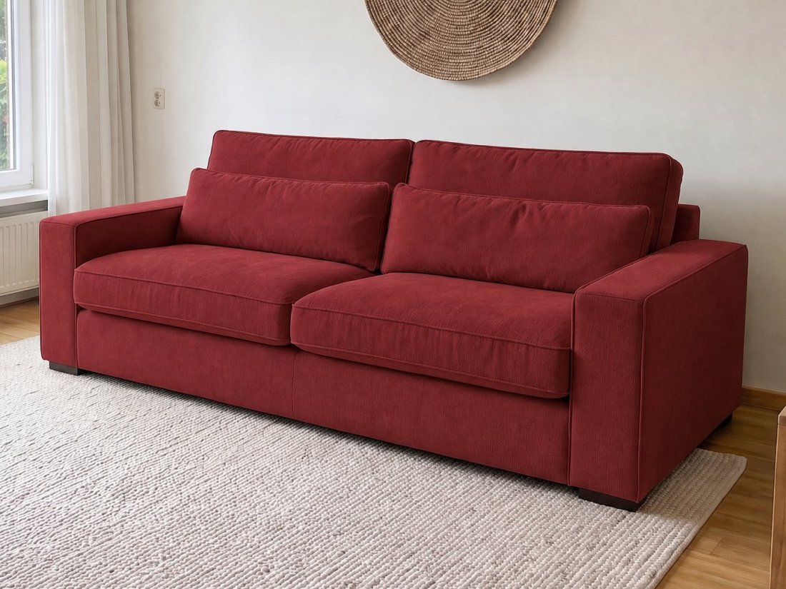 Leusden 3 Zits in rood – kleurimpressie – A-meubel