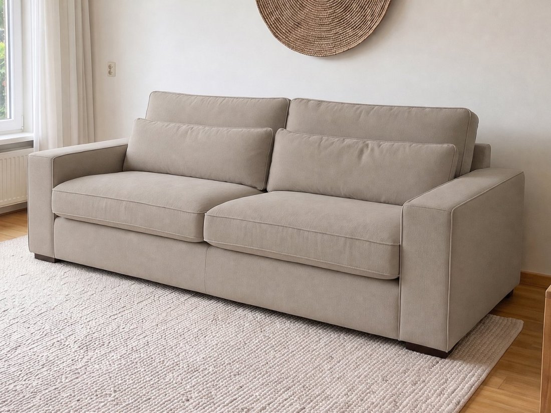Leusden 3 Zits in taupe – kleurimpressie – A-meubel
