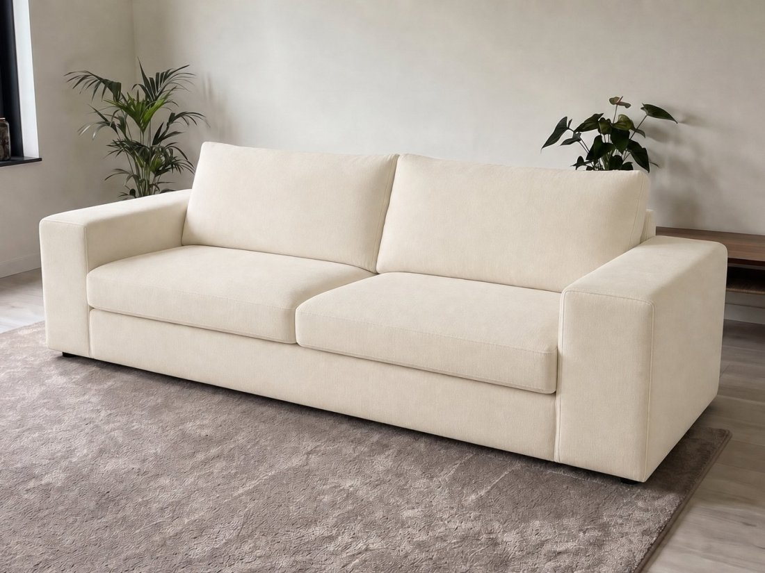Loenen 2.5 zits in creme – kleurimpressie – A-meubel