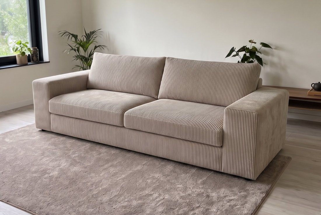 3 zits bank Loenen 3 Zits Bank in beige – A-meubel