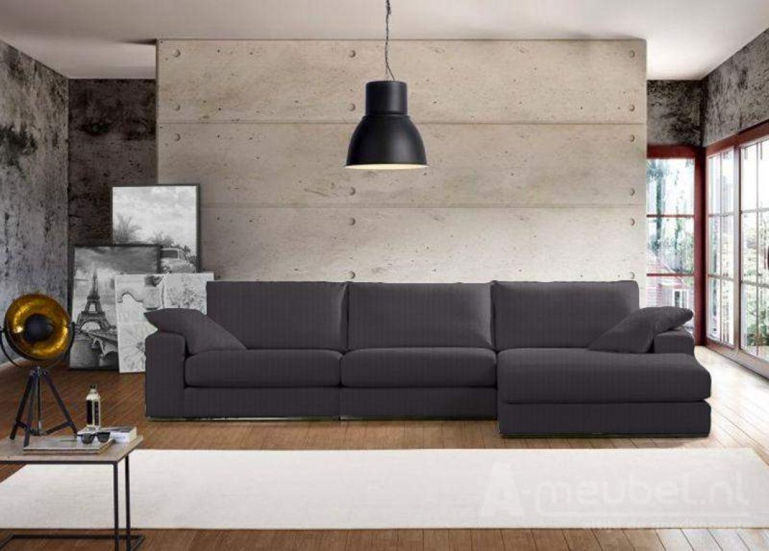 Amersfoort Longchair Antraciet – A-meubel