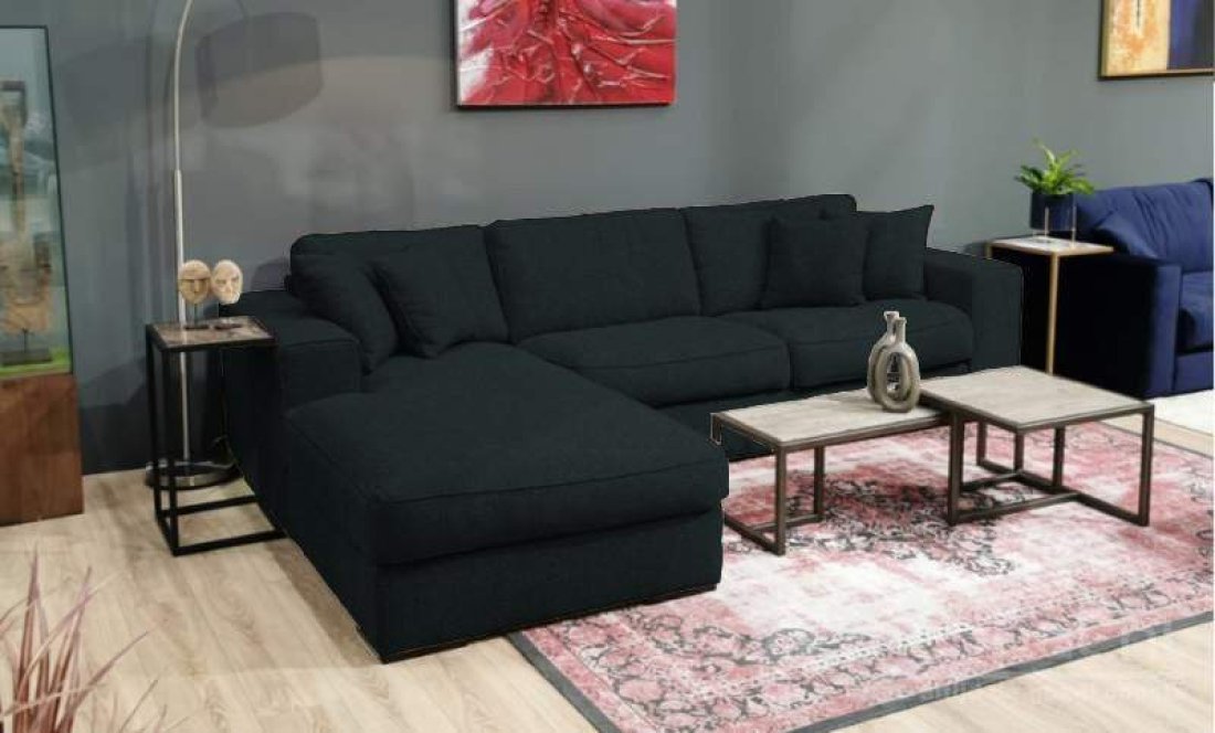 Loungebank Berlicum Zwart – A-meubel