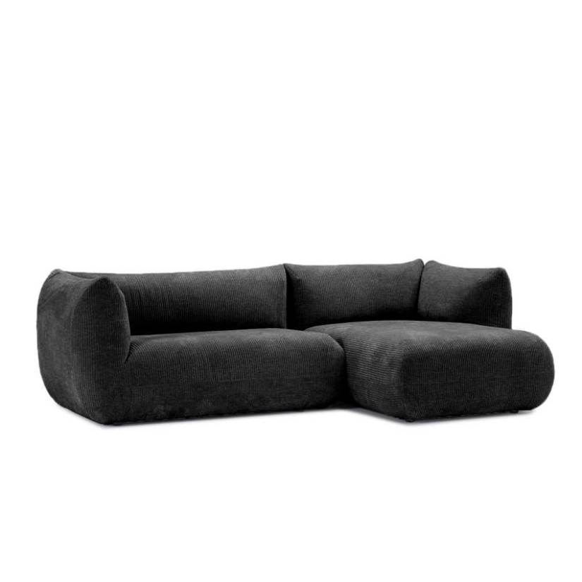 Loungebank Veendam Zwart – A-meubel
