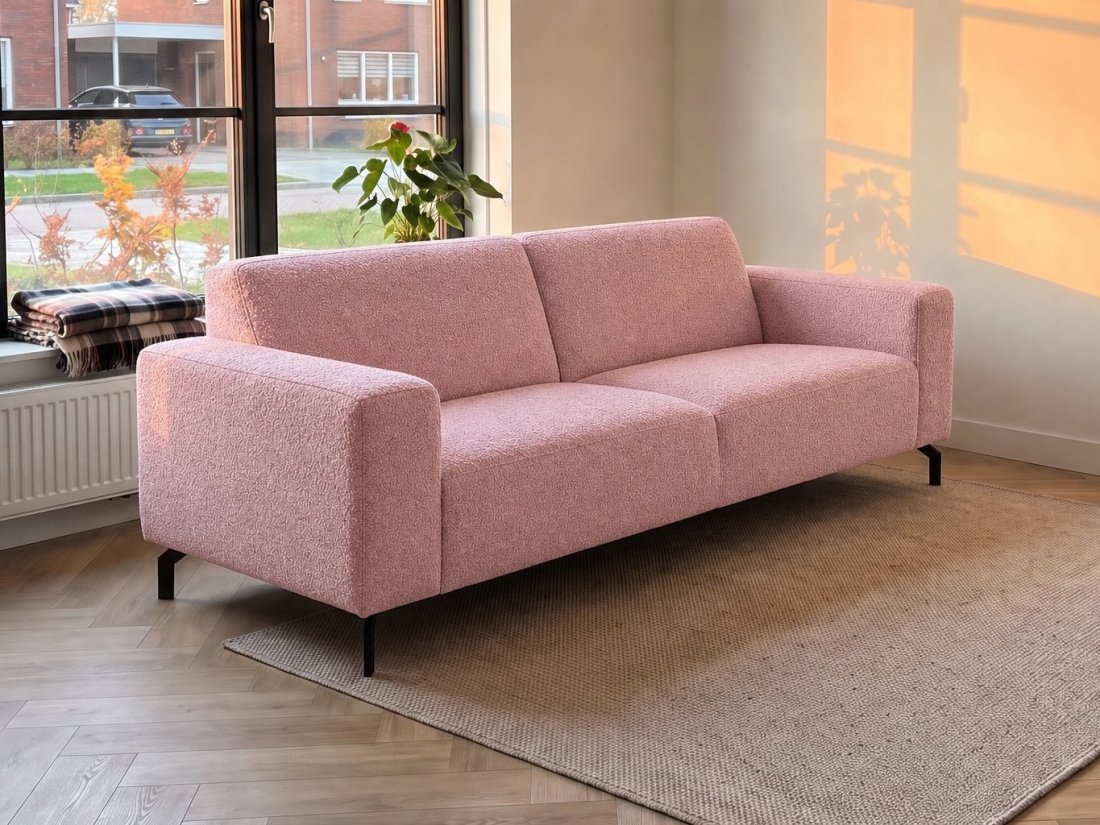 Maarssen 3 Zits in roze – kleurimpressie – A-meubel