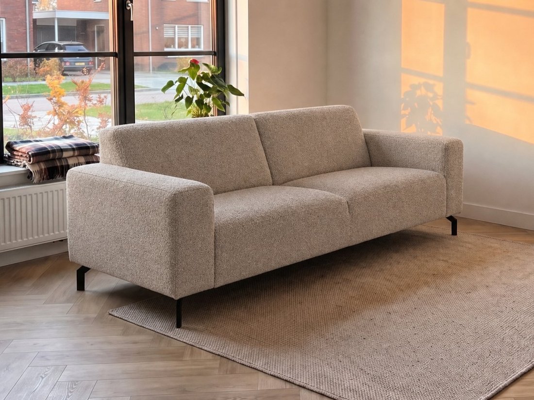 Maarssen 3 Zits in taupe – kleurimpressie – A-meubel