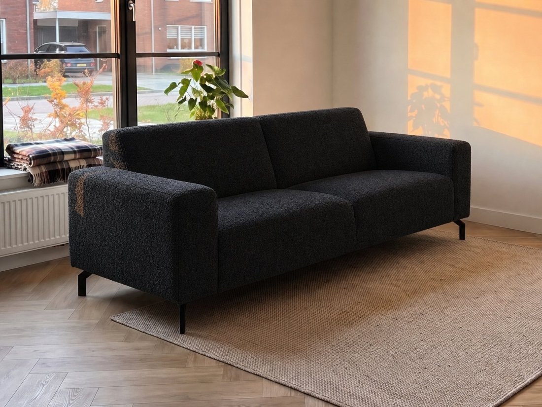 Maarssen 3 Zits in zwart – kleurimpressie – A-meubel