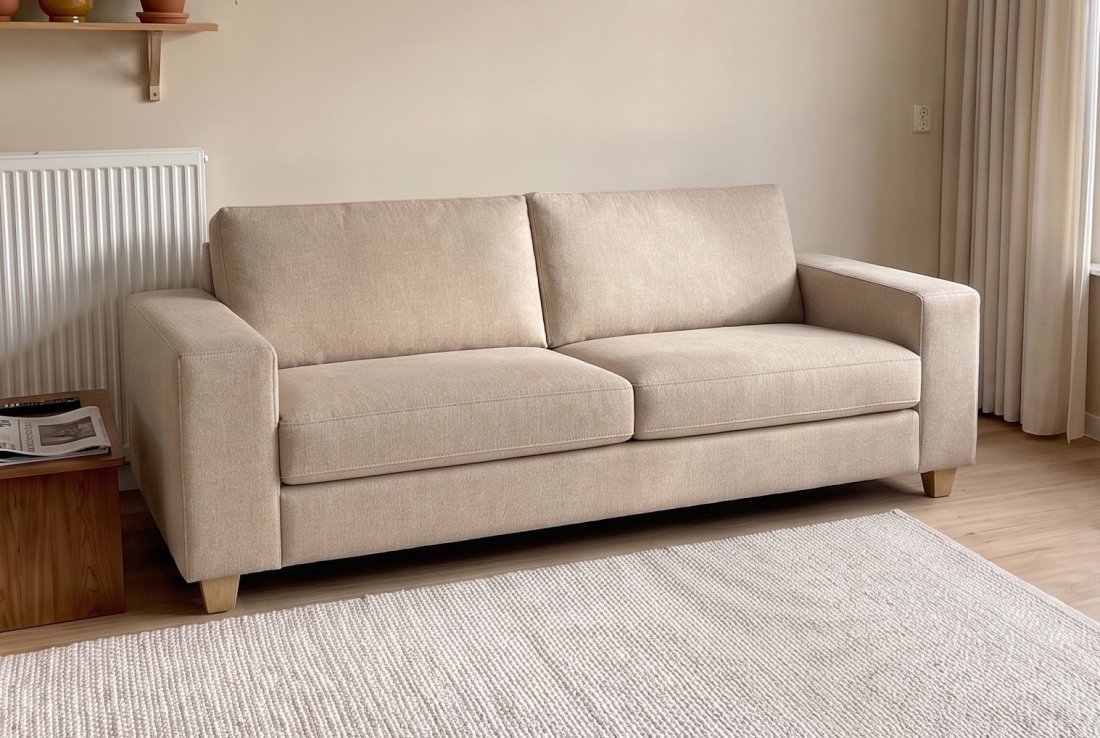 2-5 zits bank Maassluis 2.5 Zits Bank (Arm Klein 17cm) in beige – A-meubel