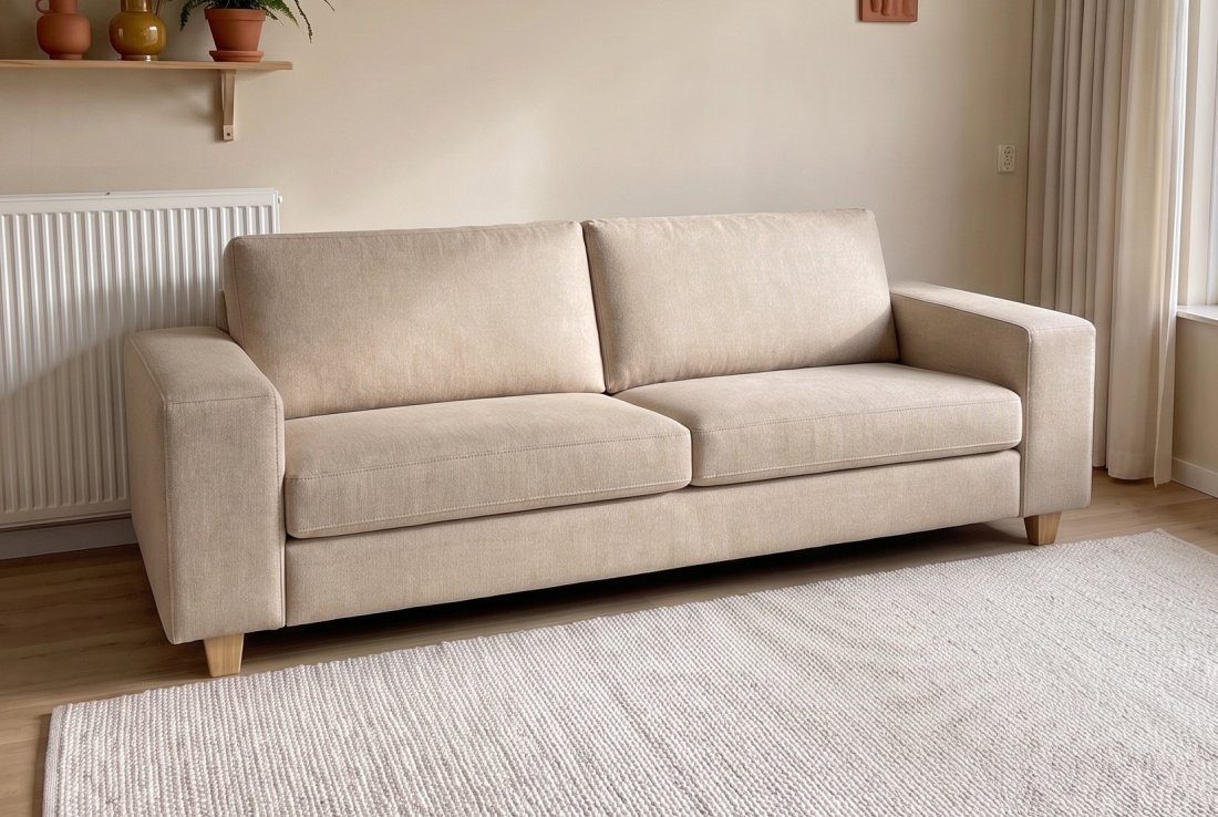3 zits bank Maassluis 3 Zits Bank (Arm Klein 17cm) 3 Zits (Arm Klein 21cm) in beige – A-meubel
