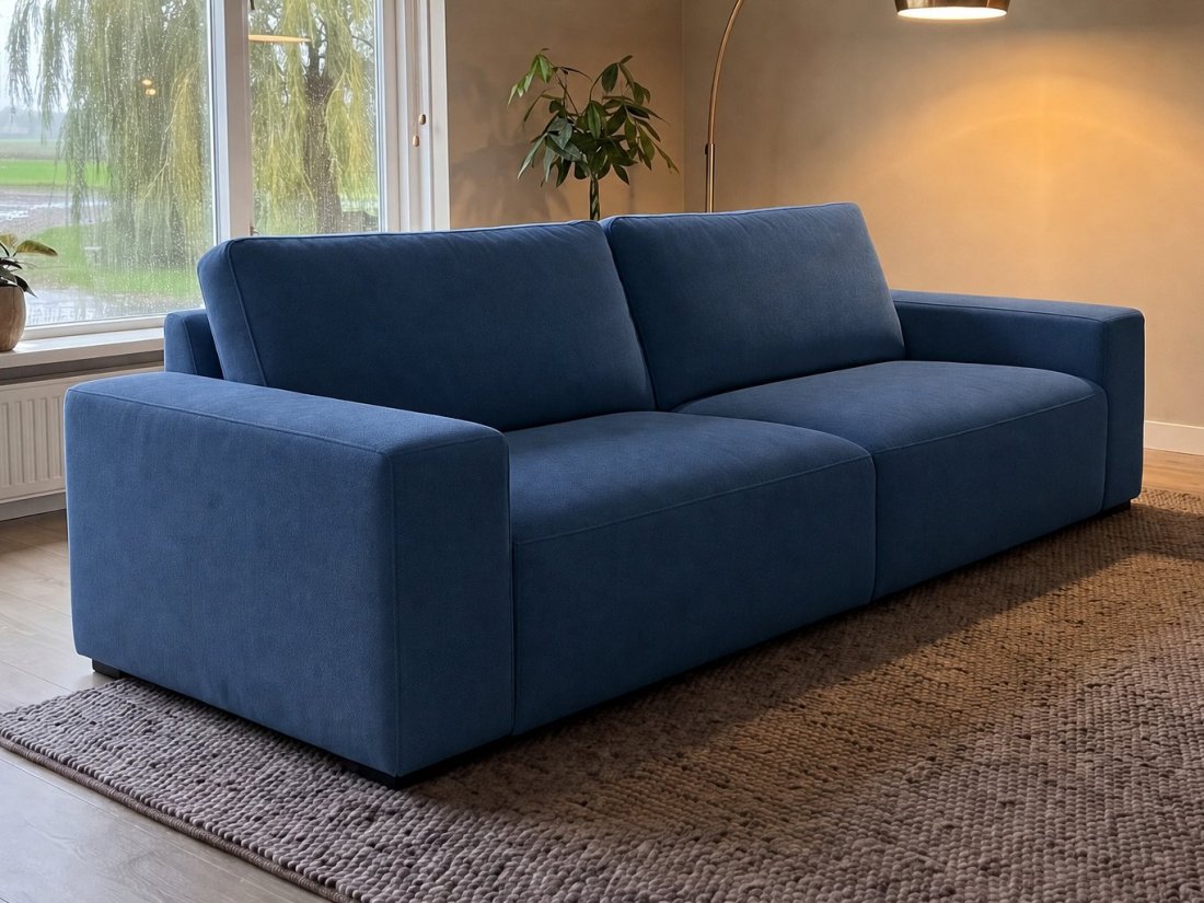 Marle 2.5 Zits in blauw – kleurimpressie – A-meubel