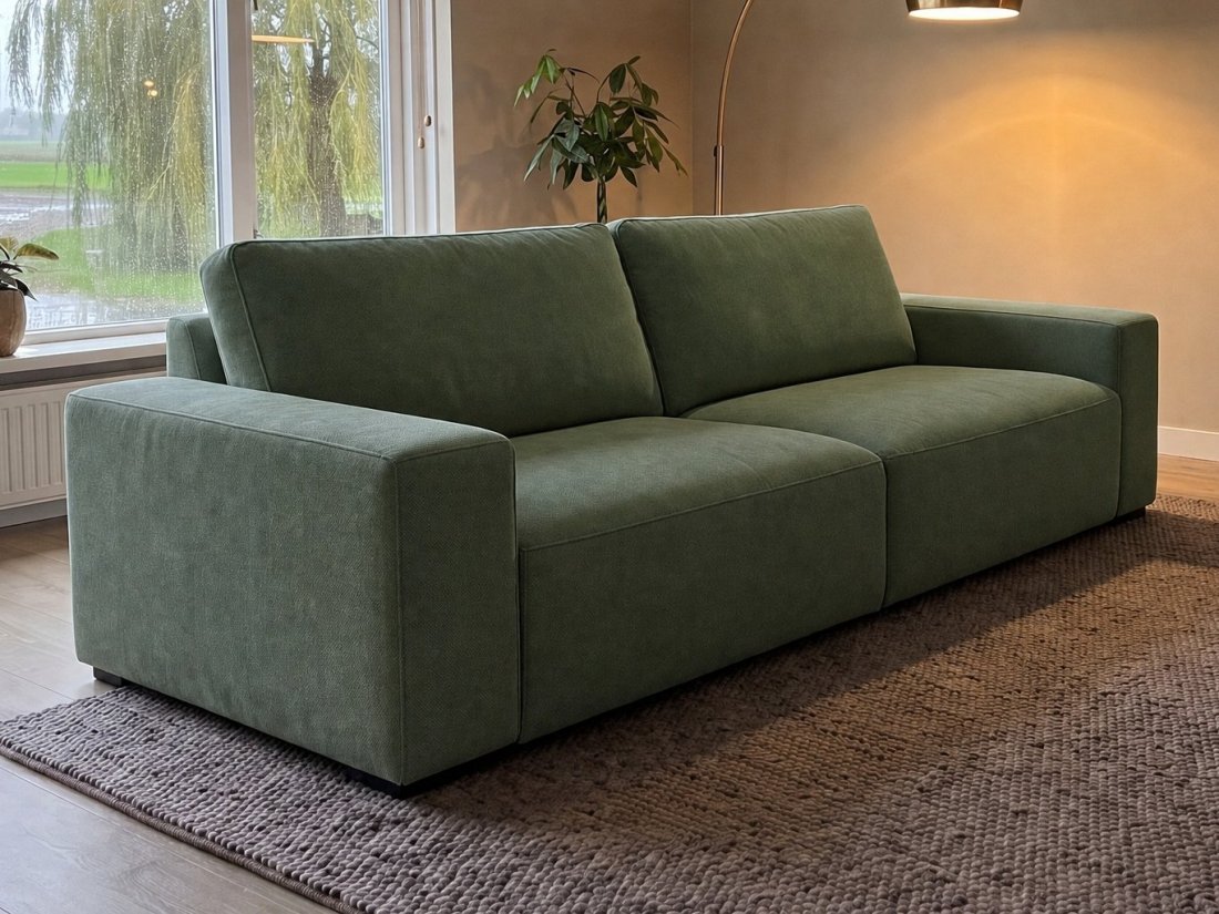 Marle 2.5 Zits in groen – kleurimpressie – A-meubel