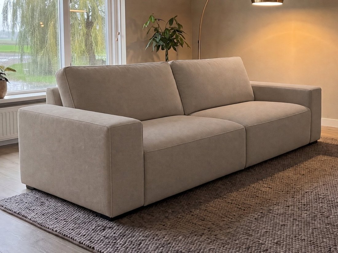 Marle 2.5 Zits in taupe – kleurimpressie – A-meubel