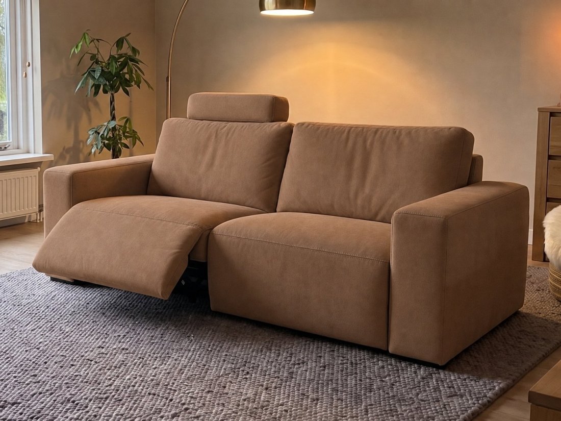 Marle 2 zits (1x Relax VSL Incl. 1X Hoofdsteun) in bruin – A-meubel