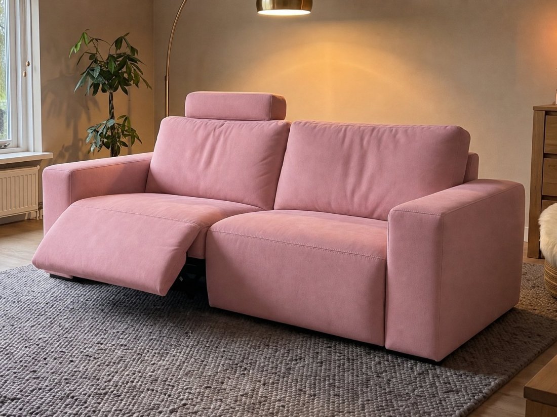 Marle 2 zits (1x Relax VSL Incl. 1X Hoofdsteun) in roze – kleurimpressie – A-meubel