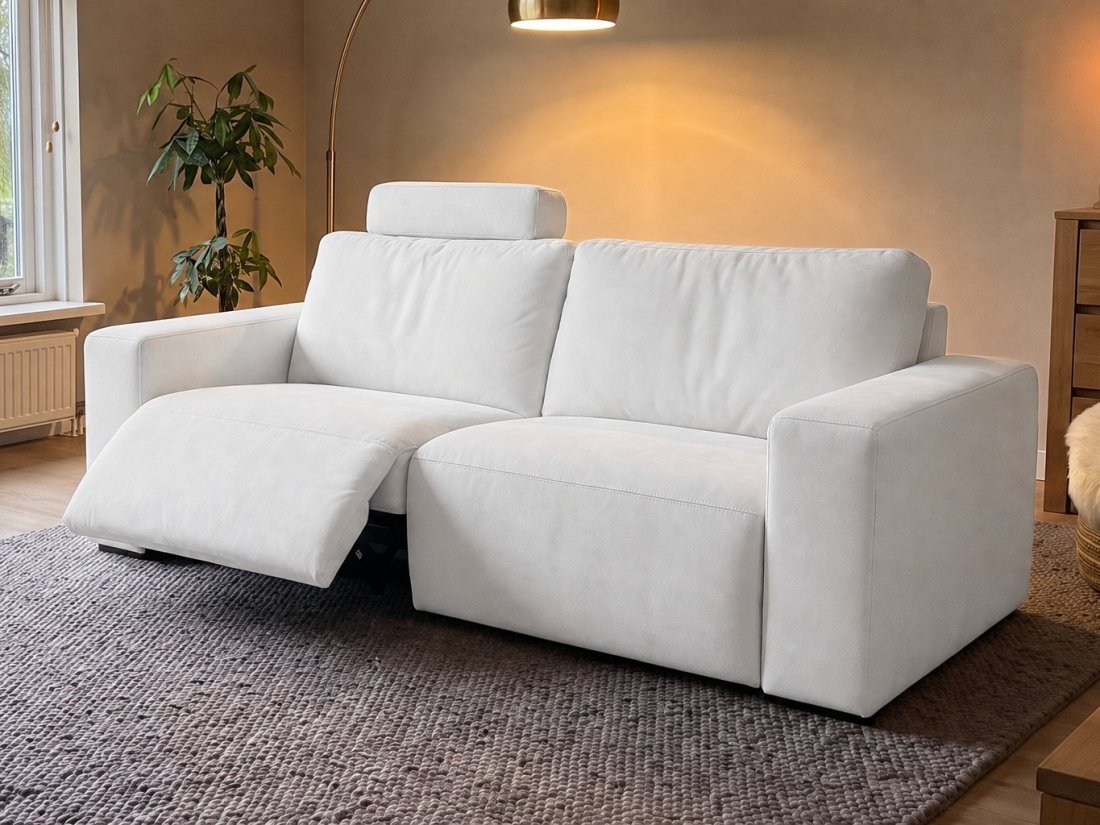 Marle 2 zits (1x Relax VSL Incl. 1X Hoofdsteun) in wit – kleurimpressie – A-meubel