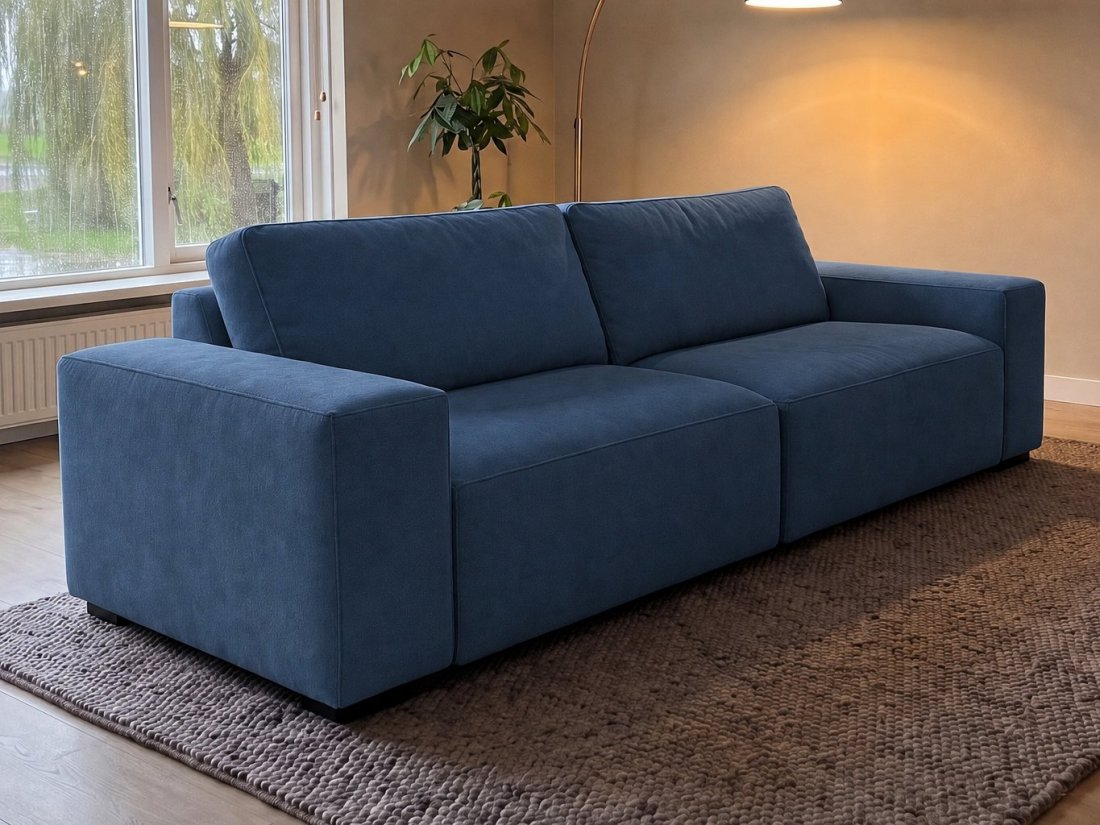 Marle 2 Zits in blauw – kleurimpressie – A-meubel
