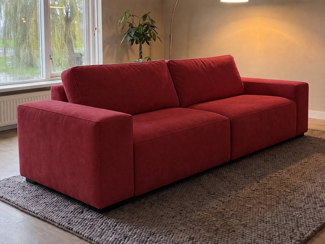 Marle 2 Zits in rood – kleurimpressie – A-meubel