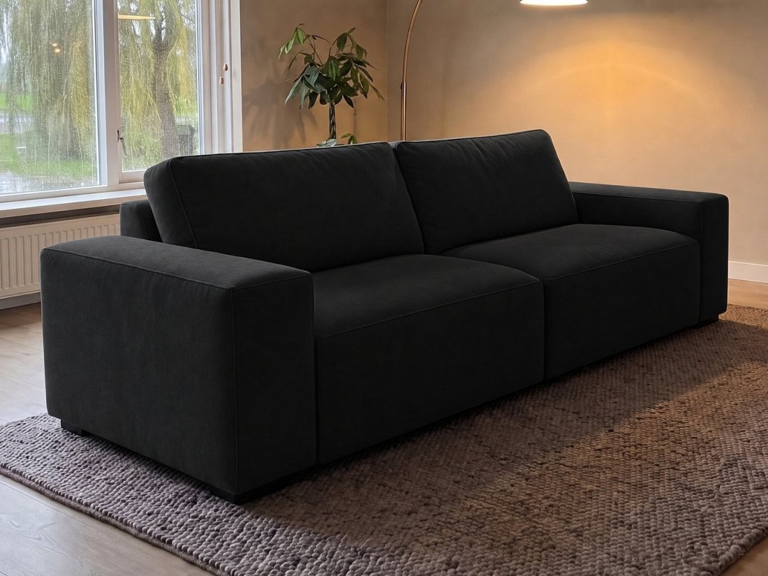 Marle 2 Zits in zwart – kleurimpressie – A-meubel
